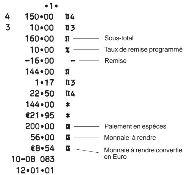 OLIVETTI ECR 2150 - Remise sur le total de la vente - 1
