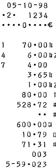 OLIVETTI ECR 2300 EURO - YOUR RECEIPT THANK YOU - 1