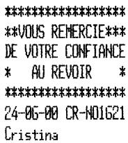 OLIVETTI ECR 2500 EU - Application d'un taux de remise non programme au total d'une vente - 1