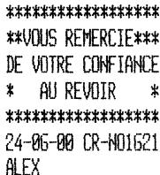 OLIVETTI ECR 2500 EU - Application d'un pourcentage de majorationprogrammé à un article - 1
