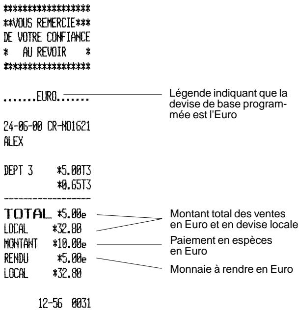 OLIVETTI ECR 2500 EU - Enregistrement d'une vente à l'unité et calcul de la monnaie - 1