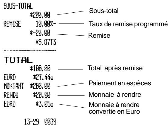 OLIVETTI ECR 2500 EU - Remise sur le total de la vente - 3