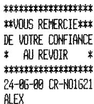 OLIVETTI ECR 2500 EU - Annulation du taux de TVA lors d'une vente par catégorie - 1