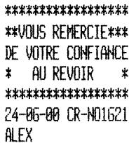 OLIVETTI ECR 2500 EU - Enregistrement d'un numéro d'identification d'une vente - 1
