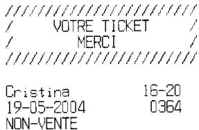 OLIVETTI ECR 5600 - Enregister une non-vente - 1