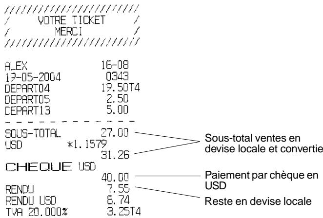 OLIVETTI ECR 5600 - Paiente par chèque en USD avec reste en devise locale - 1