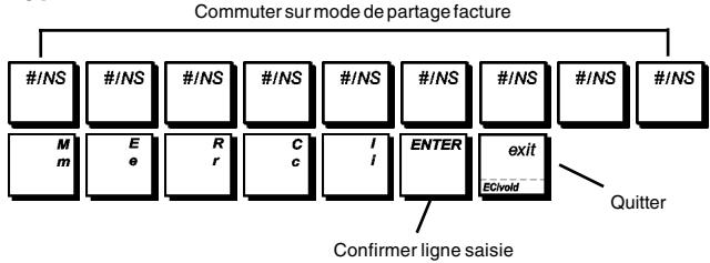 OLIVETTI ECR 6920 - Message supplémentaire à la facture - 1