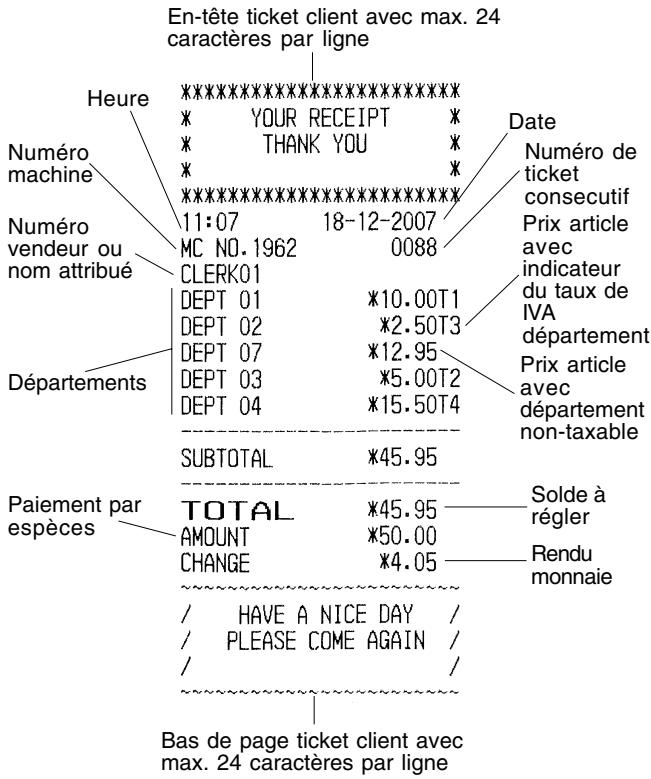 OLIVETTI ECR 6920 - Echantillon ticket - 1
