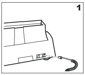 OLIVETTI FAX-LAB 200 PRINTER - Connexion du combine telephonique - 1
