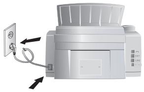 OLIVETTI OFX 9300-OFX 9400 - Brancher le câble d'alimentation - 1