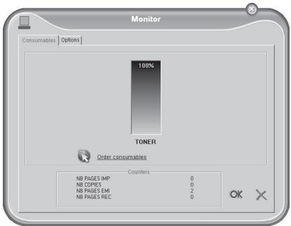 OLIVETTI OFX 9300-OFX 9400 - Affichage du niveau de toner - 1