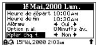OLIVETTI XSMALL - Entrée des enregistrements agenda/anniversaire - 1