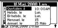 OLIVETTI XSMALL - Entrée des enregistrements agenda/anniversaire - 2