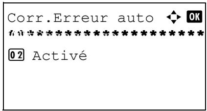 OLIVETTI D-COPIA 284 - Activation/désactivation de la correction d'erreur automatique - 5