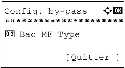 OLIVETTI D-COPIA 284 - Sélection du format de papier et du type de support pour le bac MF - 4