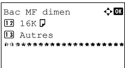 OLIVETTI D-COPIA 284MF - Sélection du format de papier et du type de support pour le bac MF - 5