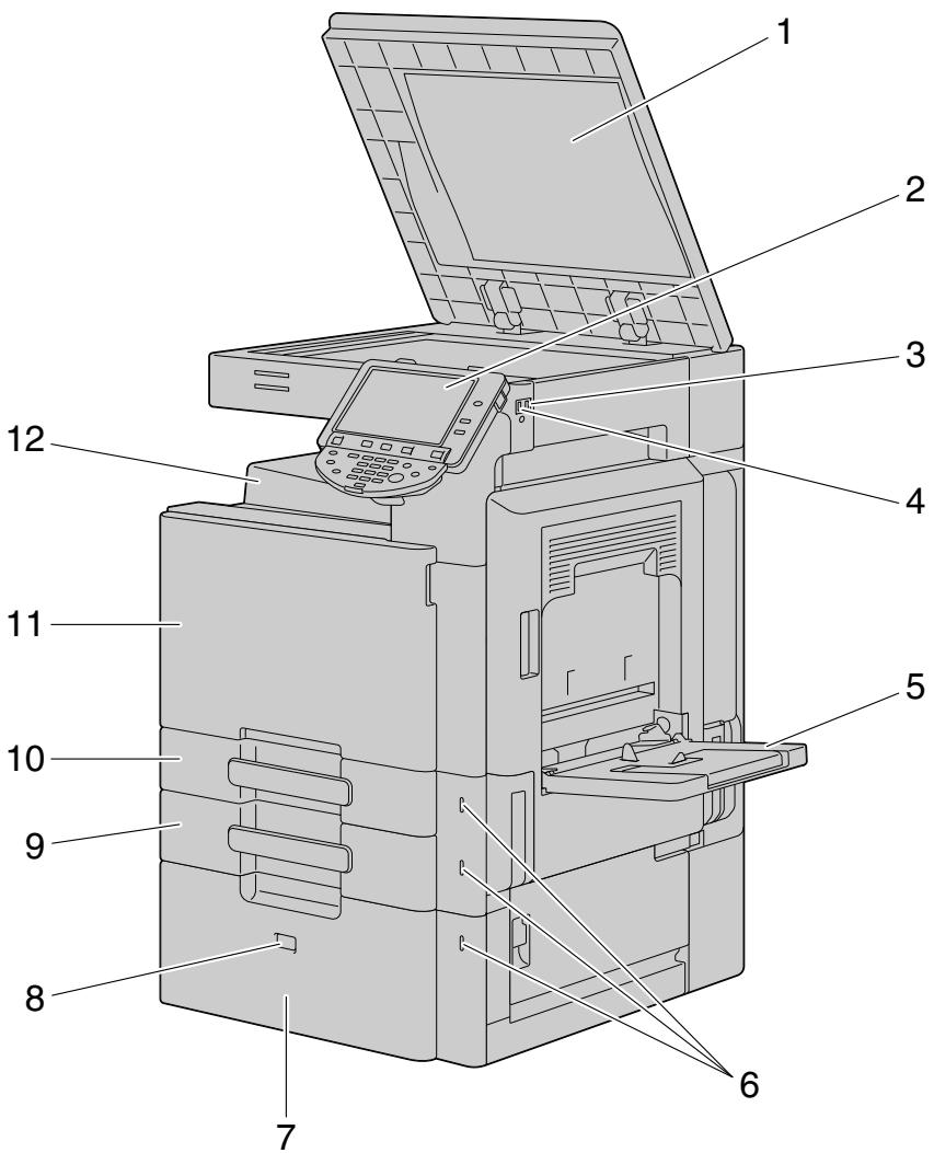 OLIVETTI D-COLOR MF280 - Extérieur de la machine (face avant) - 1