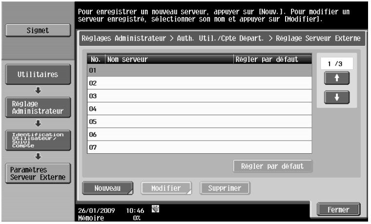 OLIVETTI D-COLOR MF280 - [Paramètres serveur externe] - 1