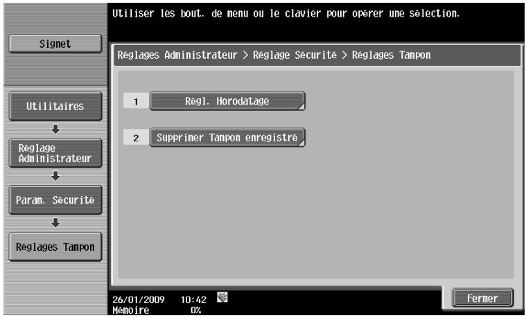 OLIVETTI D-COLOR MF280 - [Réglages Tampon] - 2