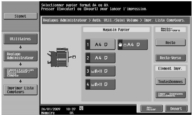 OLIVETTI D-COLOR MF280 - [Imprimer liste compteurs] - 1