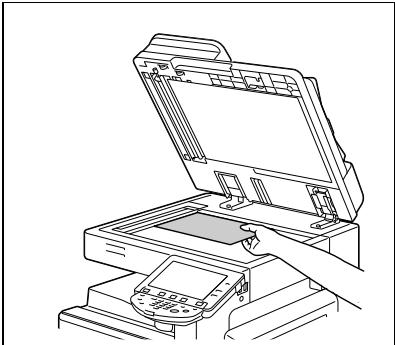 OLIVETTI D-COLOR MF280 - Positionnement de l'original sur la vitre d'exposition - 1