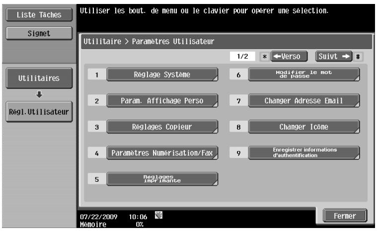 OLIVETTI D-COLOR MF280 - [Régl. utilisateur] - 1