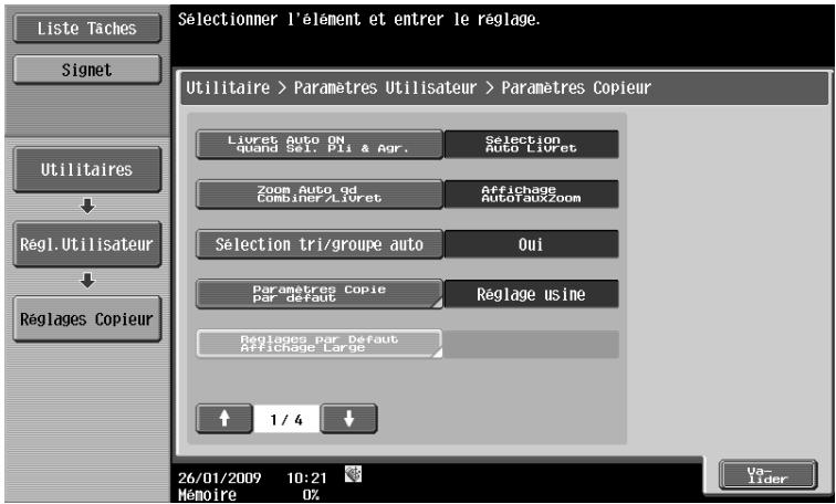 OLIVETTI D-COLOR MF280 - [Réglages copieur] - 1