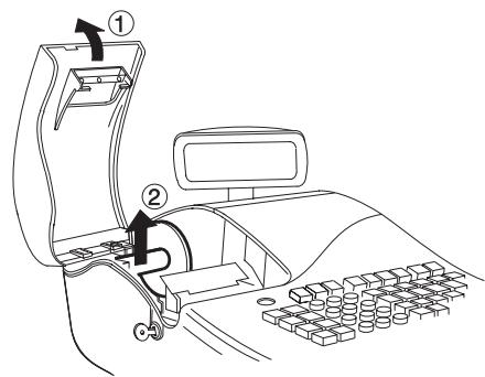 OLIVETTI ECR 2450 - Installation du rouleau de papier - 2