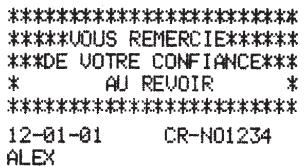 OLIVETTI ECR 2450 - Enregistrement d'un numéro d'identification d'une vente - 1