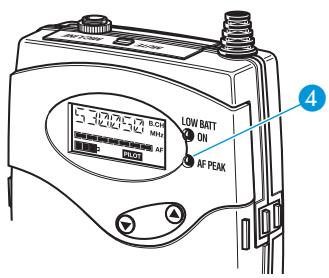 SENNHEISER EW 322 G2 - Affichage de la sensibilité - 2