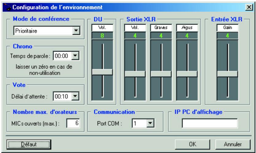 SENNHEISER SDC CU - Configurer les détails techniques et le mode de conférence - 1