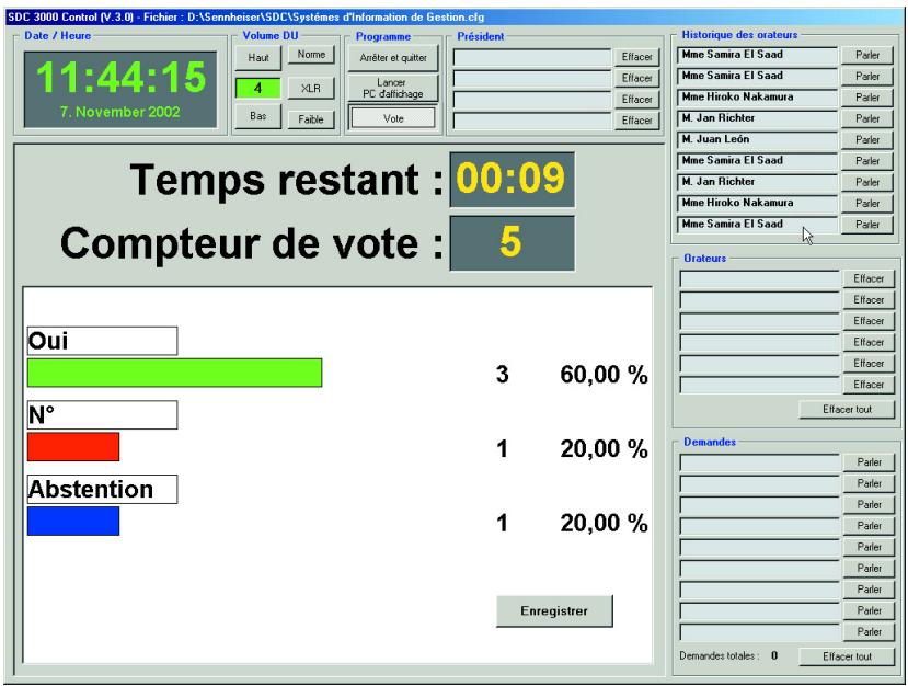 SENNHEISER SDC CU - Effectuer un vote - 2