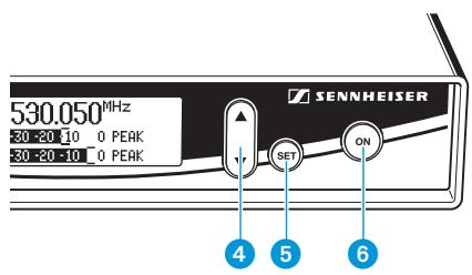 SENNHEISER 300 IEM G2 - Affichage de la sensibilité - 1