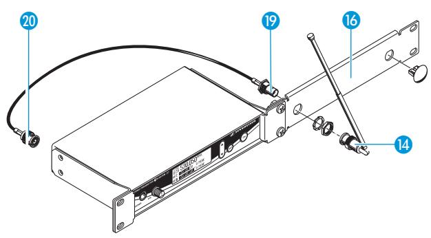 SENNHEISER 300 IEM G2 - Montage en rack et montage des antennes à l'avant - 4