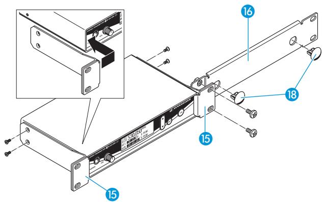 SENNHEISER 300 IEM G2 - Montage en rack et montage des antennes à l'avant - 3