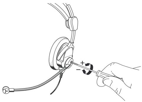 SENNHEISER HME 46-3S - Régler la sensibilité du microphone - 1
