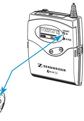 SENNHEISER EW 312 G2 - Témoins de fonctionnement et d'État des piles - 1
