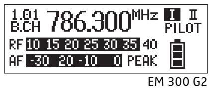SENNHEISER EW 365 G2 - Utiliser le menu - 1