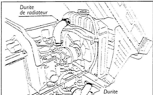 KUBOTA B1400 - ■ VERIFICATION DES DURITES DU RADIATEUR (TUYAUX D'EAU) - 1