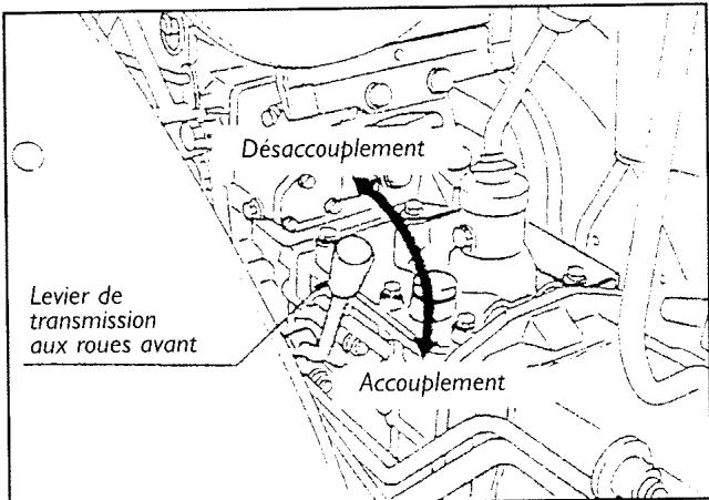 KUBOTA B1400 - LEVIER DE TRANSMISSION AUX ROUES AVANT - 1