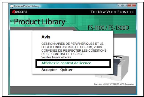 KYOCERA FS-1300D - Installation du pilote de l'imprimante sur un ordinateur équipé de Windows - 6