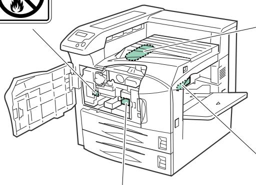 KYOCERA FS-9130DN - Étiquette à l'intérieur de l'imprimante (avertissement de radiation laser) - 2