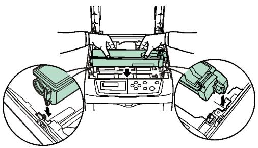 KYOCERA FS-C5030N - Installation de la cartouche de toner et du bac de récupération de toner - 4