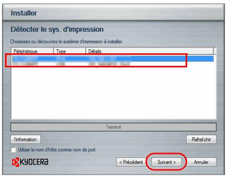 KYOCERA FS-C5250DN - Installation du logiciel sous windows - 7