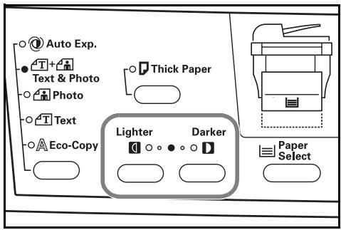 KYOCERA KM-1500 - Ajustement de l'exposition de copie - 1