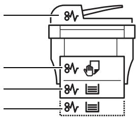 KYOCERA KM-1500 - Indicateurs d'emplacement de bourrage - 1