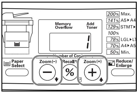 KYOCERA KM-1500 - Réglage du nombre de copies devant être effectuees - 1
