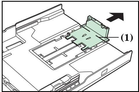 KYOCERA KM-1500 - Ajuster le taquet d'arrêt du papier pour les formats de papier Folio ou Oficio II - 2