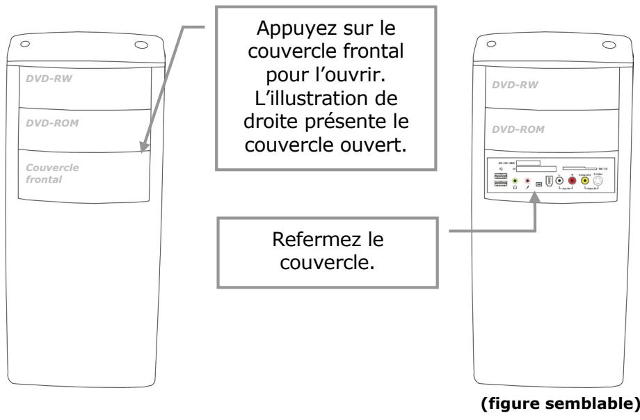 MEDION BDAPC8818 - Ouvrir et fermer le couvercle frontal - 1