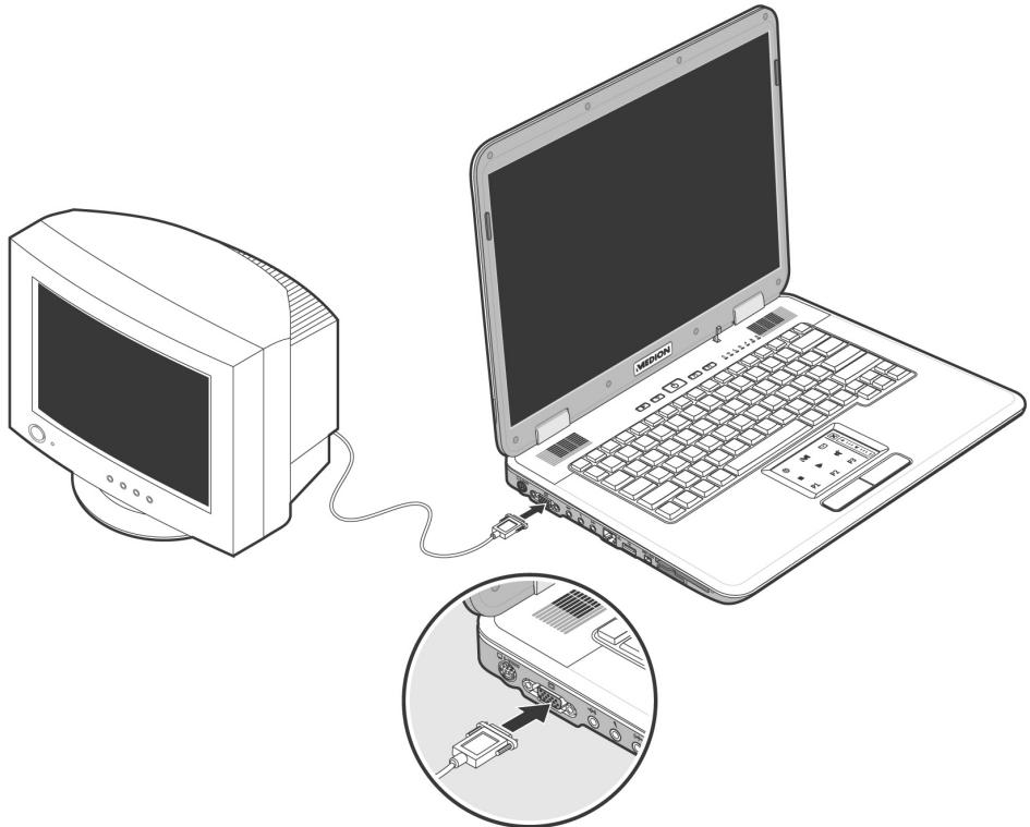 MEDION BDAWIM2100 - Connexion d'un monitreur externe - 1